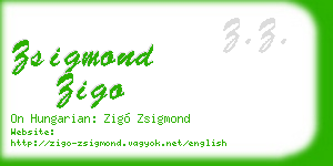 zsigmond zigo business card