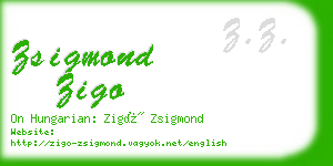 zsigmond zigo business card